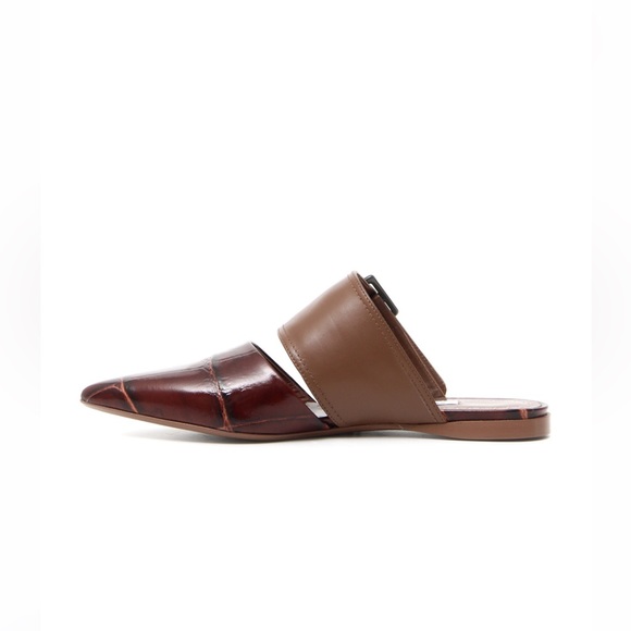 SOLD! Made in Italy MAX MARA Miller Croc Effect Leather Slippers EU39 New - Picture 6 of 16
